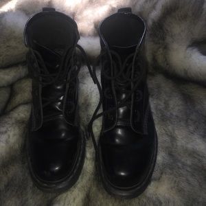 Mono black on black doc martens